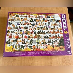 New Eurographics puzzle sealed 1000 pieces Halloween pets 19 x 26 jigsaw toys